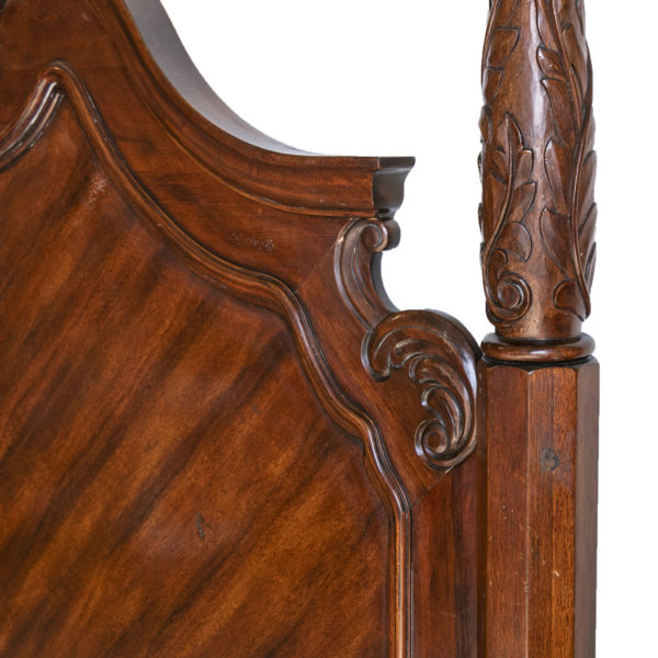 Designer King Size Carved Mahogany Poster Bed - Image 9