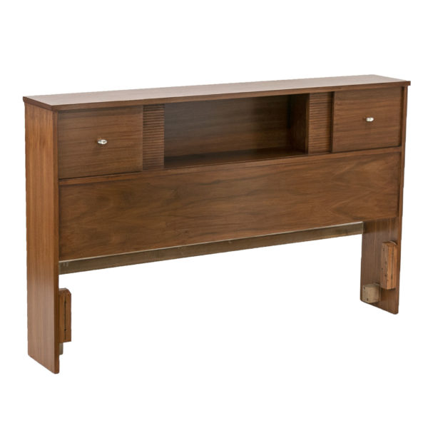 Vintage Full Size Bed with Bookcase Headboard - Image 1