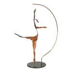 Artisan Made Metal Dancer on Arched Stand - Image 3