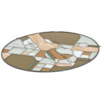 Large Round Art Glass Panel - Image 2