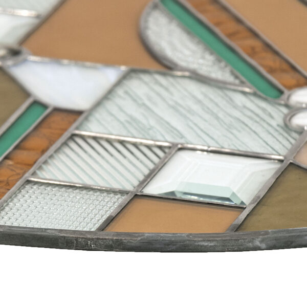 Large Round Art Glass Panel - Image 3