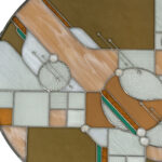 Large Round Art Glass Panel - Image 4