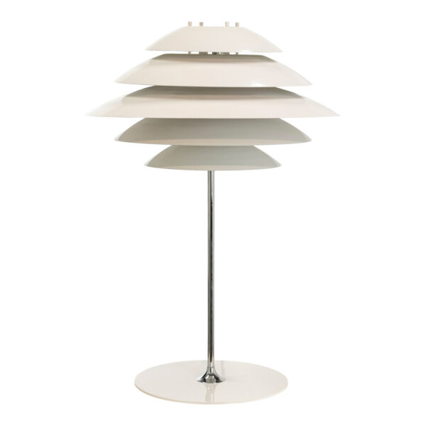 White Metal Flying Saucer Lamp - Image 1