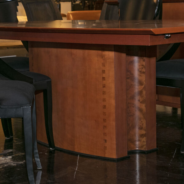 CONSTANTINI PIETRO Italian Postmodern Dining Table with 6 chairs and 2-19.5” Leaves - Image 2