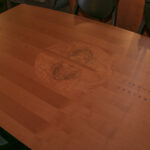 CONSTANTINI PIETRO Italian Postmodern Dining Table with 6 chairs and 2-19.5” Leaves - Image 3