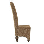 Pair of High Back Tapestry Upholstered Dining Chairs - Image 2