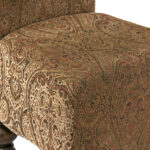 Pair of High Back Tapestry Upholstered Dining Chairs - Image 5