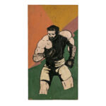 Signed E. GARVEY Vintage Painting on Board of a Boxer