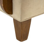 Ivory Microsuede Upholstered Accent Chair - Image 6