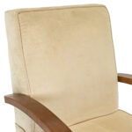 Ivory Microsuede Upholstered Accent Chair - Image 4