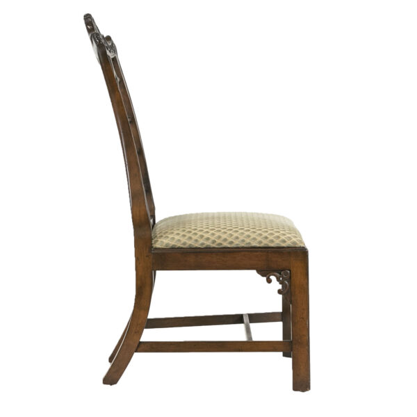 Set of 6 Walnut Dining Chairs Reupholstered by CENTNERS - Image 3
