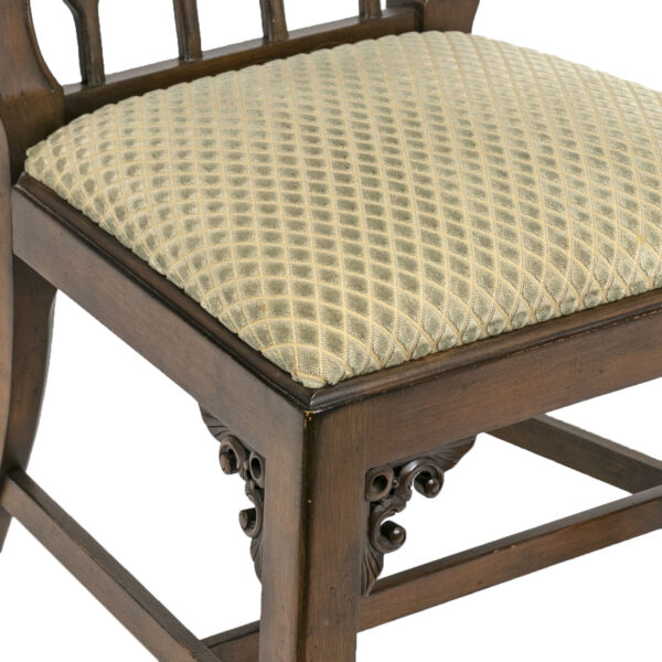 Set of 6 Walnut Dining Chairs Reupholstered by CENTNERS - Image 6
