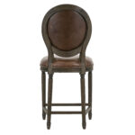 Pair of RESTORATION HARDWARE Leather Medallion Counter Stools - Image 4