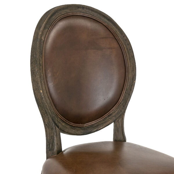 Pair of RESTORATION HARDWARE Leather Medallion Counter Stools - Image 5