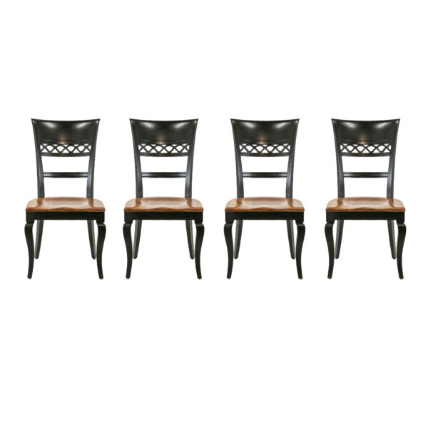 NICHOLS AND STONE Two Tone Dining Table with 4 Chairs 1-18” Leaves - Image 2