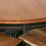 NICHOLS AND STONE Two Tone Dining Table with 4 Chairs 1-18” Leaves - Image 10