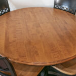 NICHOLS AND STONE Two Tone Dining Table with 4 Chairs 1-18” Leaves - Image 9