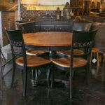 NICHOLS AND STONE Two Tone Dining Table with 4 Chairs 1-18” Leaves - Image 8