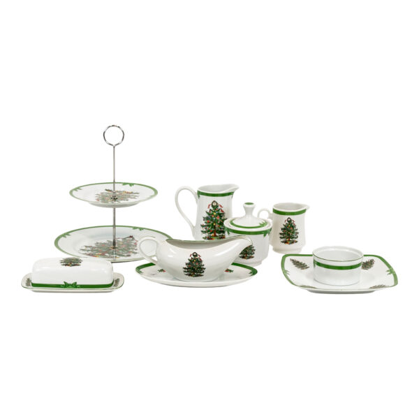 86 Piece GEORGES BRIARD Yuletide Dinnerware - Image 4