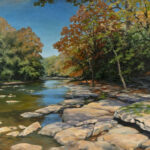TOM HARBRECHT Signed Original Oil on Canvas “Fall Landscape” - Image 2