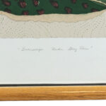 ELAINE SELTZER Original Signed Collaged Etching “Greenscape Under Grey Skies” - Image 4
