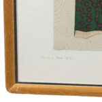 ELAINE SELTZER Original Signed Collaged Etching “Greenscape Under Grey Skies” - Image 3
