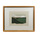 ELAINE SELTZER Original Signed Collaged Etching “Greenscape Under Grey Skies”