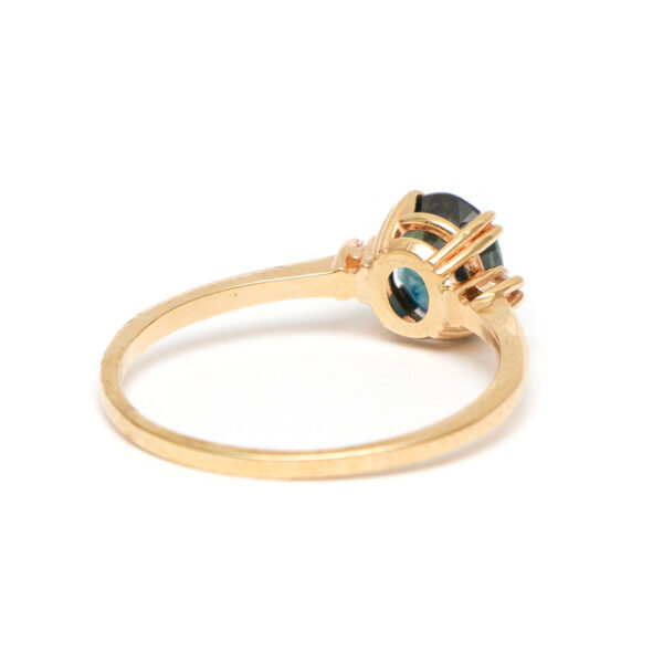 Sapphire Ring with Accent Diamonds in 14 Karat Gold - Image 3