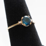 Sapphire Ring with Accent Diamonds in 14 Karat Gold - Image 4