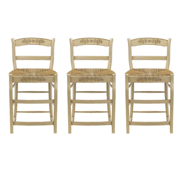 Set of 3 French Country Counter Stools - Image 1