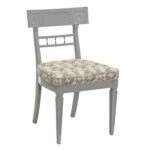 Set of 6 Vintage Grey Painted Dining Chairs - Image 2