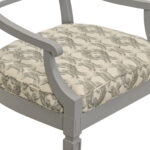 Set of 6 Vintage Grey Painted Dining Chairs - Image 7