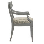 Set of 6 Vintage Grey Painted Dining Chairs - Image 4