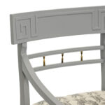 Set of 6 Vintage Grey Painted Dining Chairs - Image 6