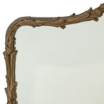 Burnished Gold Framed Mantle Mirror with Carved Flowers - Image 3