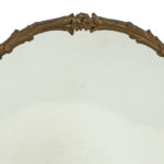 Burnished Gold Framed Mantle Mirror with Carved Flowers - Image 2
