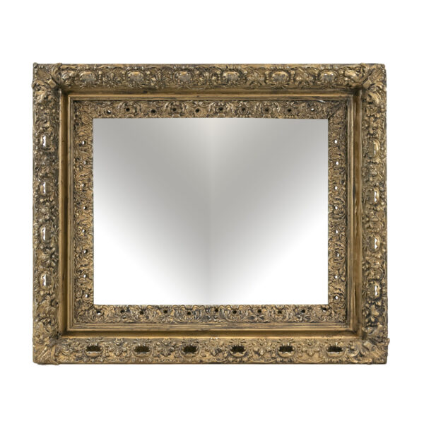 Ornate Rectangular Gold Gilt Framed Mirror - Image 1