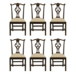 STICKLEY Haverford Dining Table with 6 Chippendale Chairs - Image 2