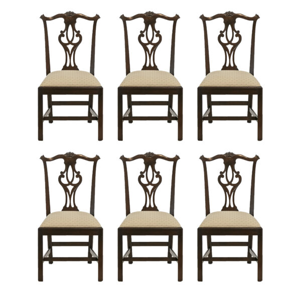 STICKLEY Haverford Dining Table with 6 Chippendale Chairs - Image 2