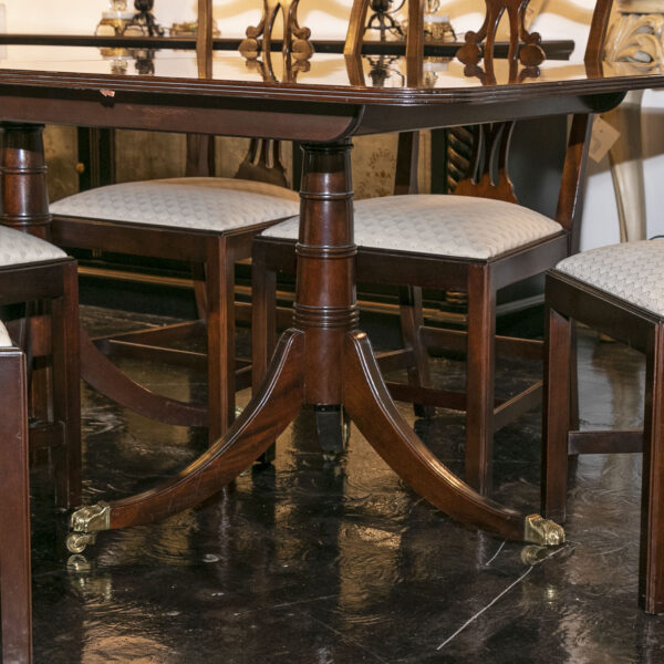 STICKLEY Haverford Dining Table with 6 Chippendale Chairs - Image 10