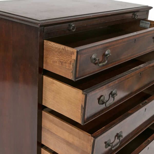 HENREDON Heritage Banded Mahogany 4 Drawer Chest - Image 4