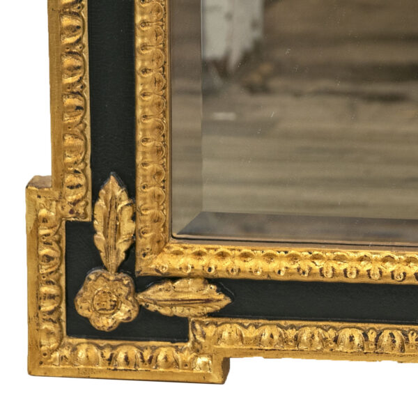 CHELSEA HOUSE Black and Gold Framed Mirror with Shell Crest - Image 4