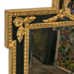 CHELSEA HOUSE Black and Gold Framed Mirror with Shell Crest - Image 3