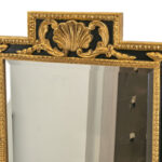CHELSEA HOUSE Black and Gold Framed Mirror with Shell Crest - Image 2