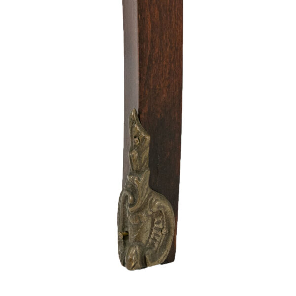 French Louis XV Style Two Drawer Bookmatched Stand - Image 4