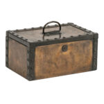 Vintage ERIE ART METAL CO. No. 75 Copper Riveted Lockbox