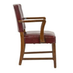 Pair of Wood Framed Office Chairs with Faux Leather Upholstery - Image 3