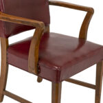 Pair of Wood Framed Office Chairs with Faux Leather Upholstery - Image 6