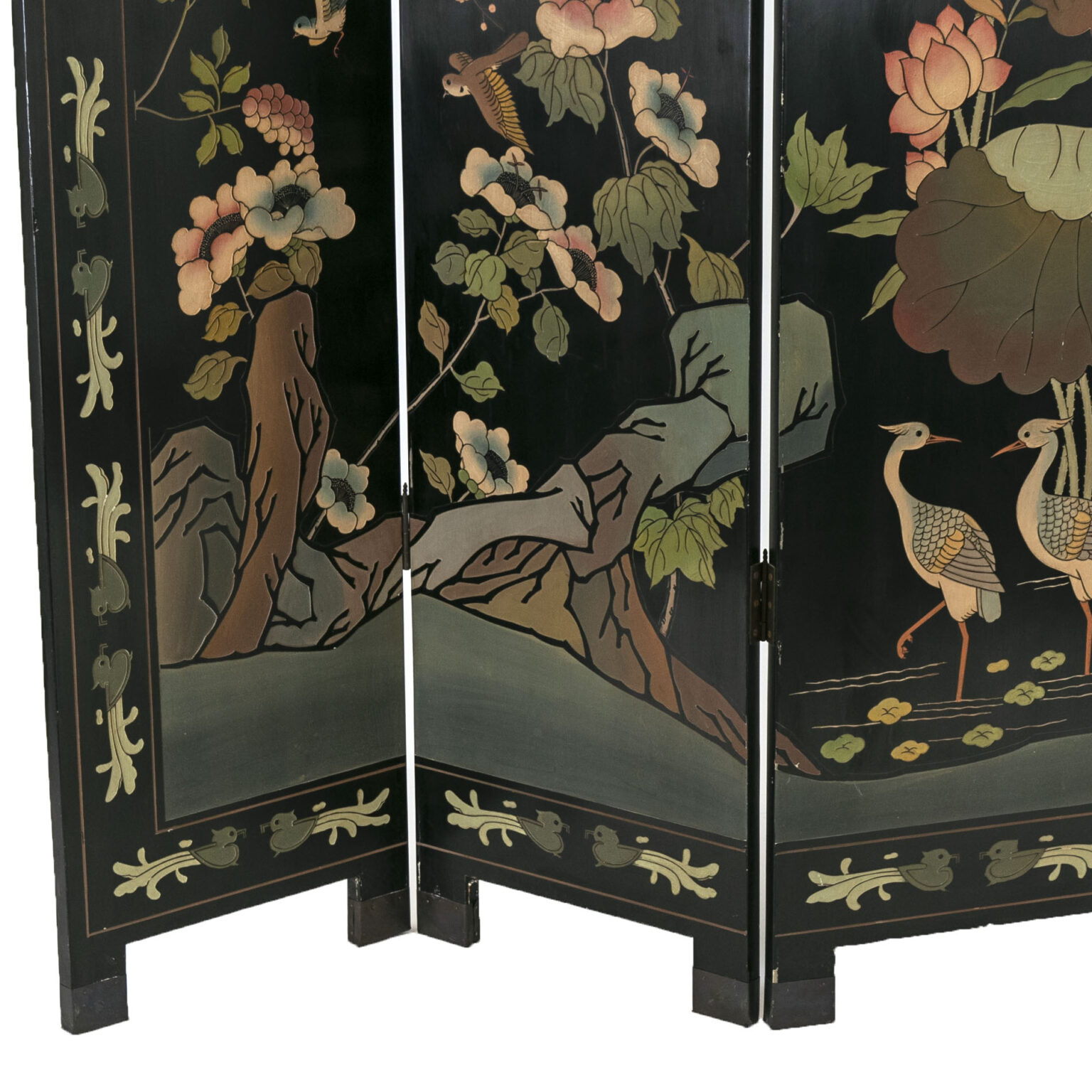 4 Panel Asian Room Divider Screen | Grandview Mercantile