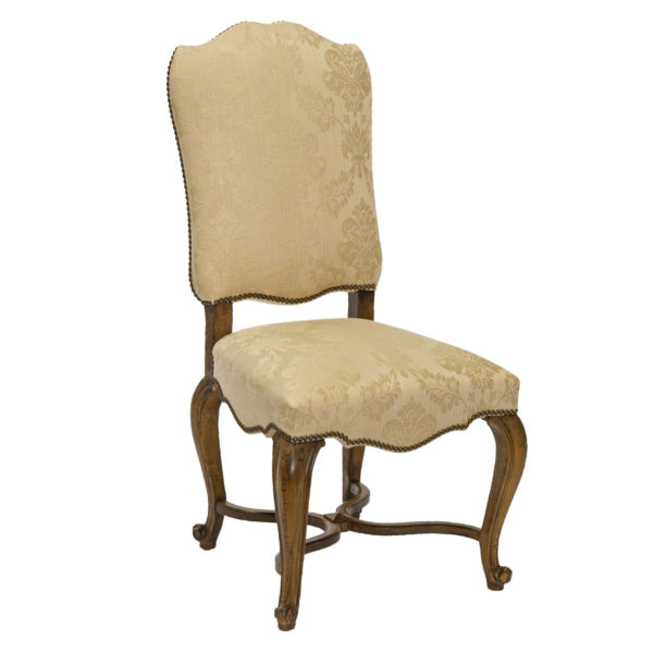 Set of 6 BAKER Dining Chairs in Cream Damask - Image 2